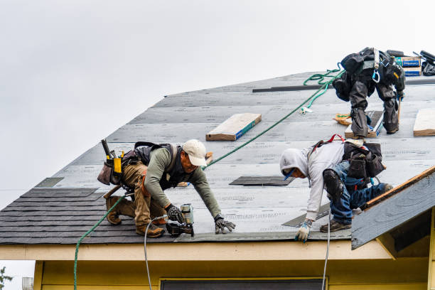 Professional Roof Installation technician working in Chester, MA